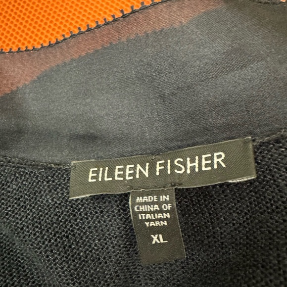 Eileen Fisher linen and silk long cardigan in black. Size XL. VGUC - Picture 8 of 10